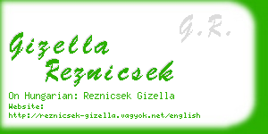 gizella reznicsek business card